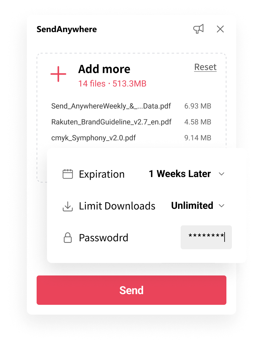 screenshot of Send Anywhere